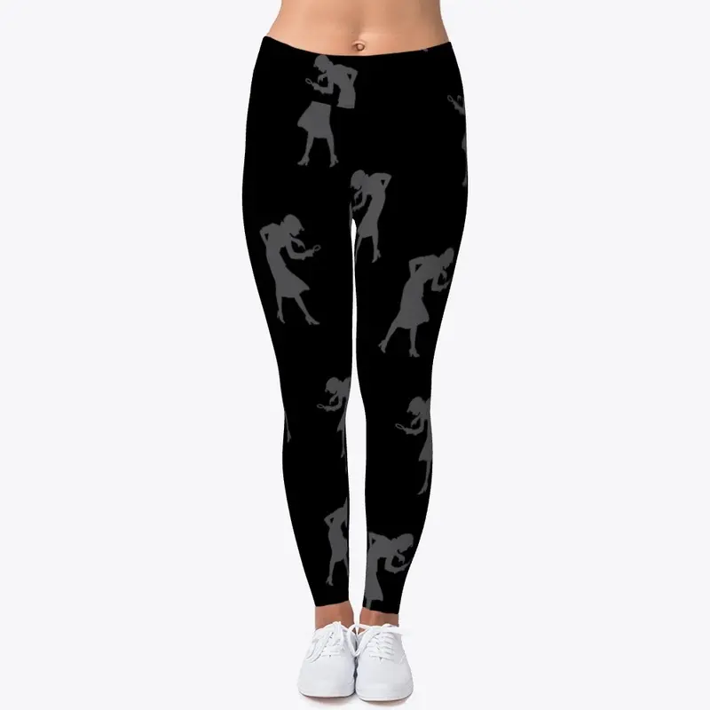 Nancy Drew Black & Gray Leggings